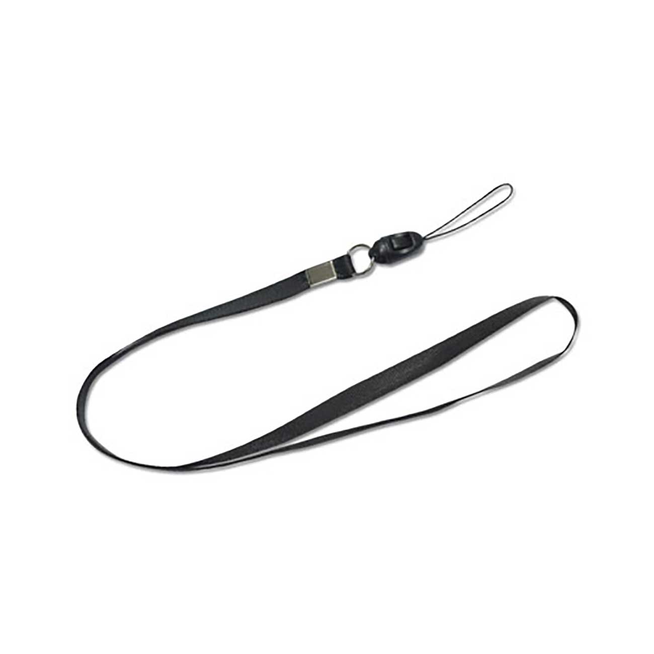 REIKO LONG LANYARD STRAP CLIP IN BLACK